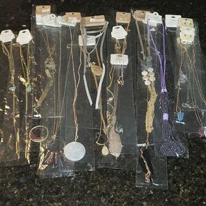 Lot of 20 NWT Long Necklaces, some with earrings.